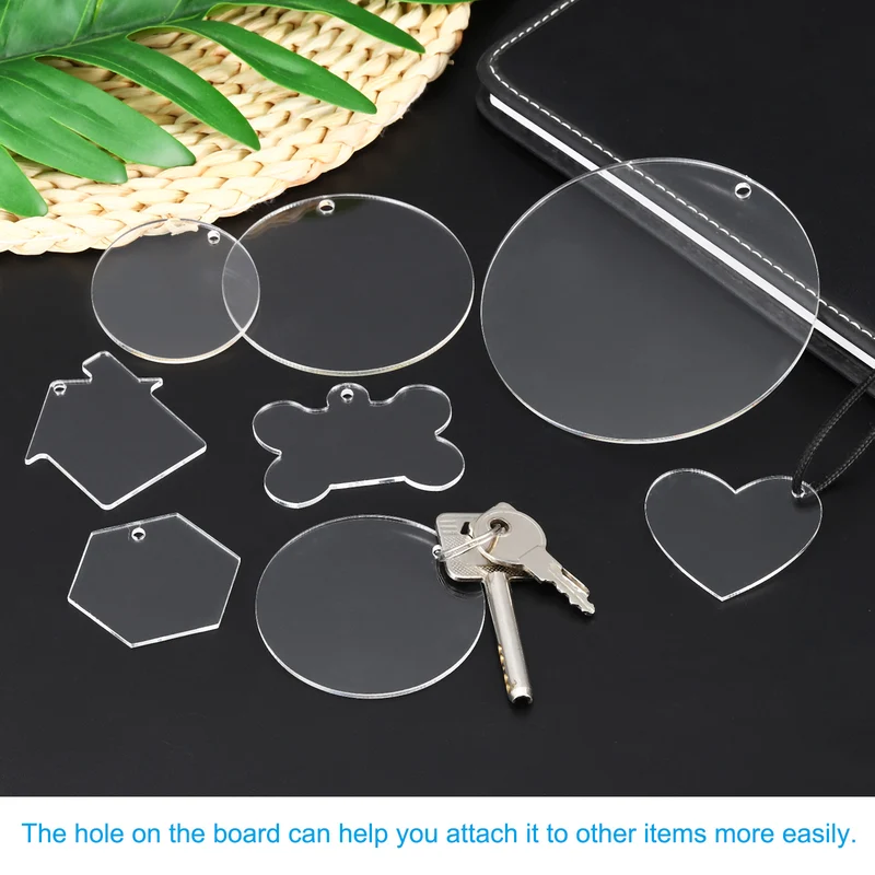 2pcs 5" Dia. Acrylic Circles Round Clear Plastic Sheet Ornament Disk Blank