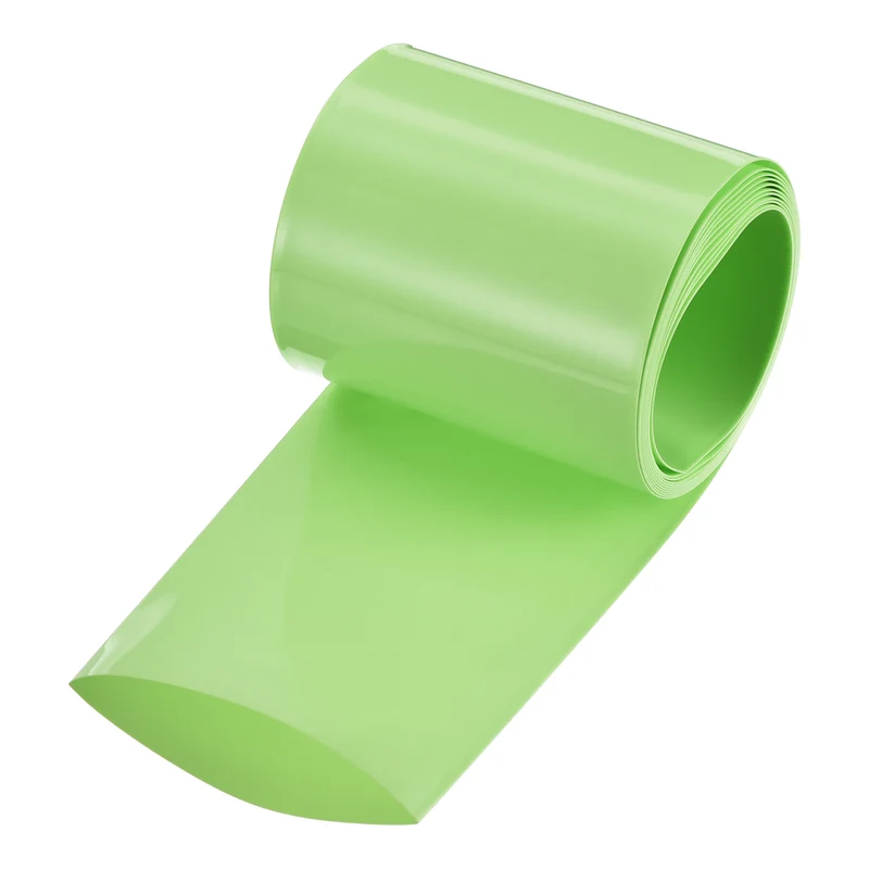 Battery Wrap, Heat Shrink Tubing, 60mm Flat Width 38mm ID, Fruit Green