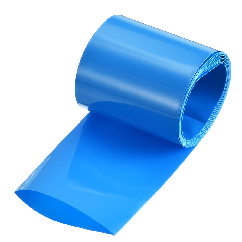 Battery Wrap, Heat Shrink Tubing, 60mm Flat Width 38mm ID, Blue