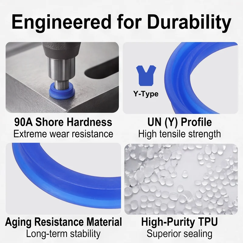6 Pcs UN Radial Shaft Seal, 28mm ID x 36mm OD x 5mm Width TPU Oil Seal, Blue