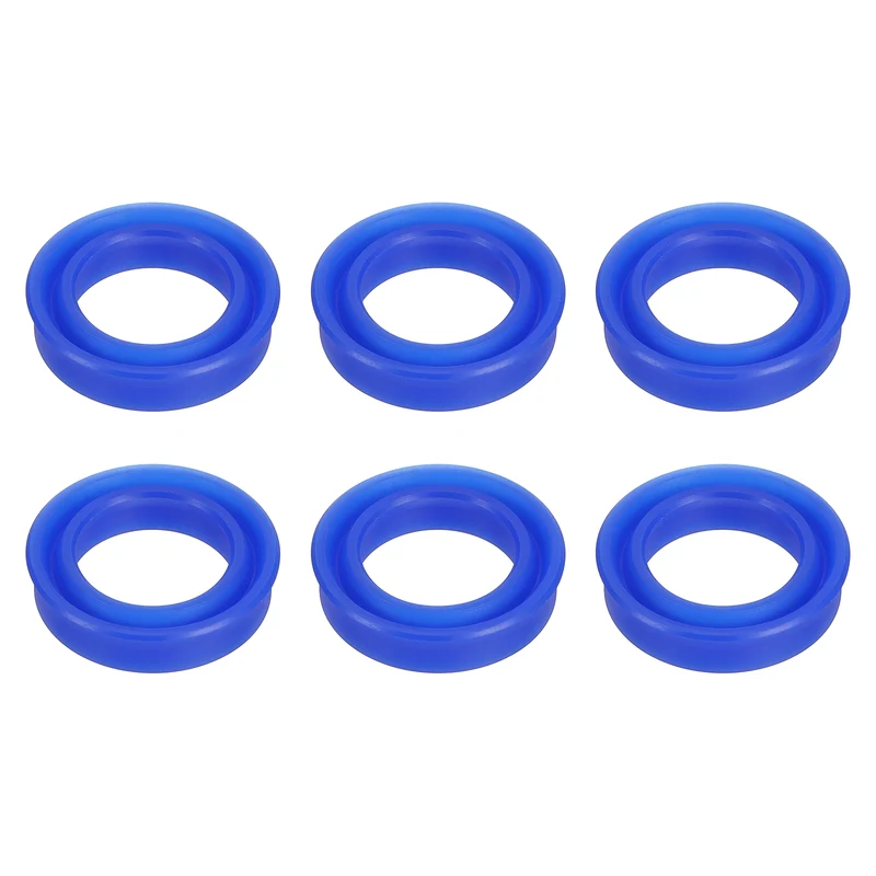 6 Pcs UN Radial Shaft Seal, 22.4mm ID x 32.4mm OD x 8mm Width TPU Oil Seal, Blue