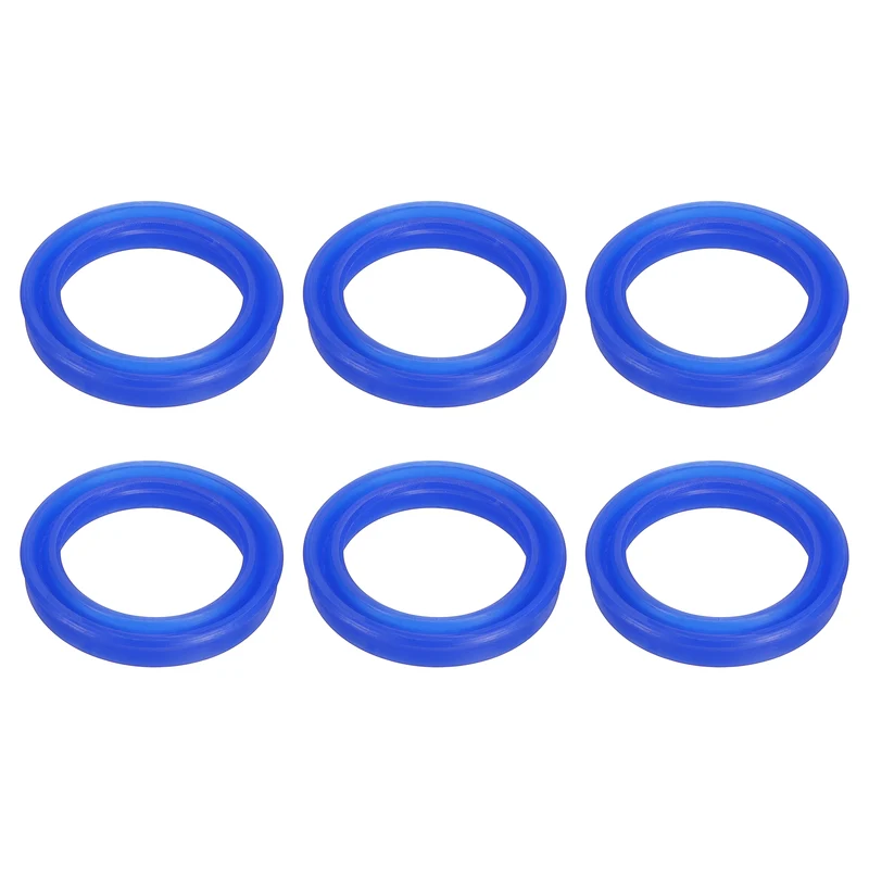 6 Pcs UN Radial Shaft Seal, 22.4mm ID x 30mm OD x 5mm Width TPU Oil Seal, Blue