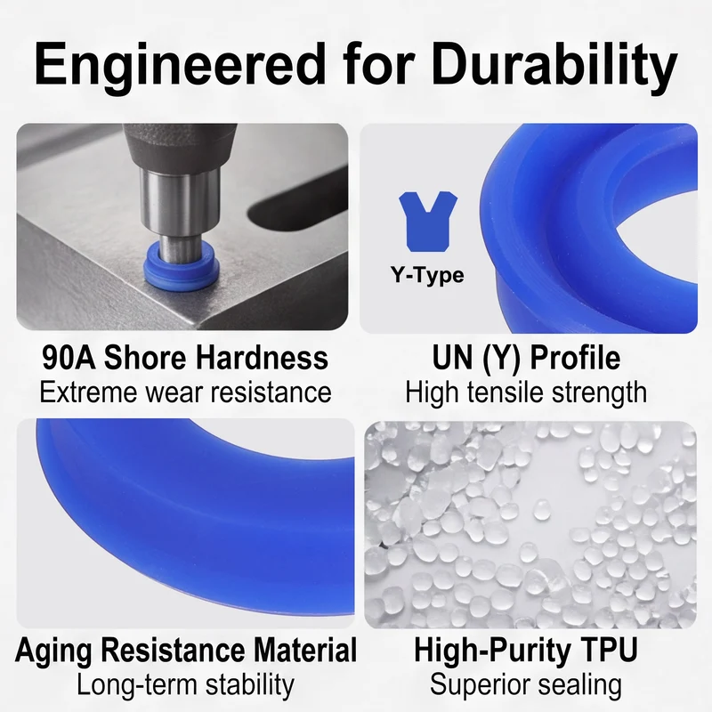 6 Pcs UN Radial Shaft Seal, 22mm ID x 38mm OD x 8mm Width TPU Oil Seal, Blue