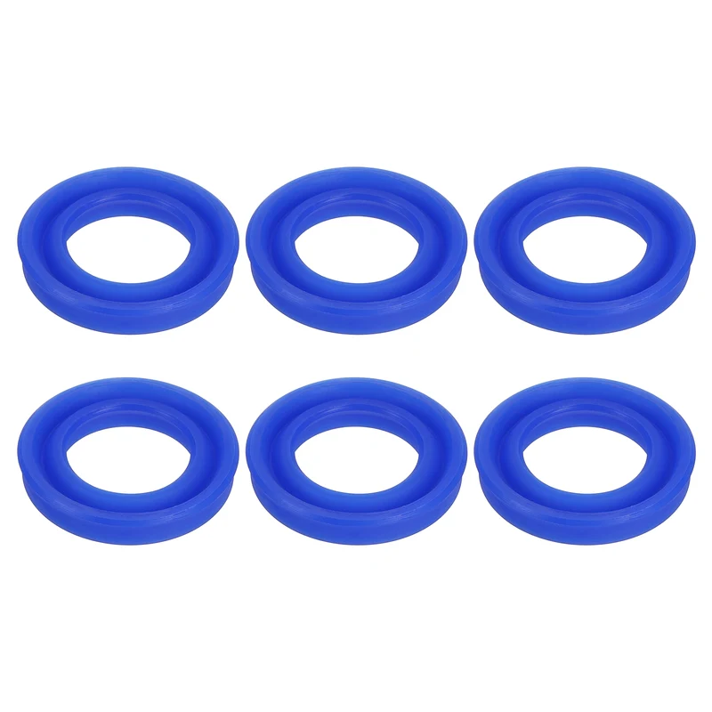 6 Pcs UN Radial Shaft Seal, 22mm ID x 35mm OD x 6mm Width TPU Oil Seal, Blue