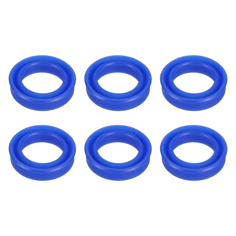 6 Pcs UN Radial Shaft Seal, 22mm ID x 32mm OD x 8mm Width TPU Oil Seal, Blue
