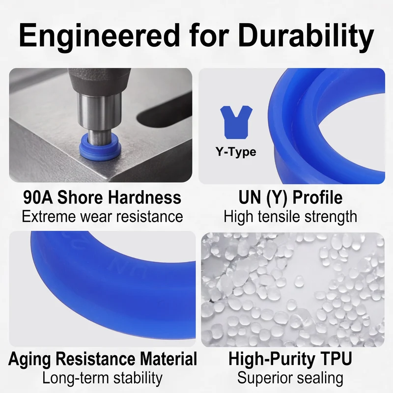 6 Pcs UN Radial Shaft Seal, 22mm ID x 32mm OD x 8mm Width TPU Oil Seal, Blue