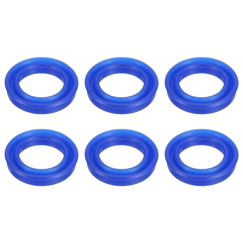 6 Pcs UN Radial Shaft Seal, 22mm ID x 32mm OD x 6mm Width TPU Oil Seal, Blue