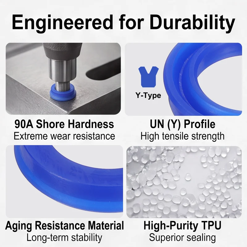 6 Pcs UN Radial Shaft Seal, 22mm ID x 32mm OD x 6mm Width TPU Oil Seal, Blue