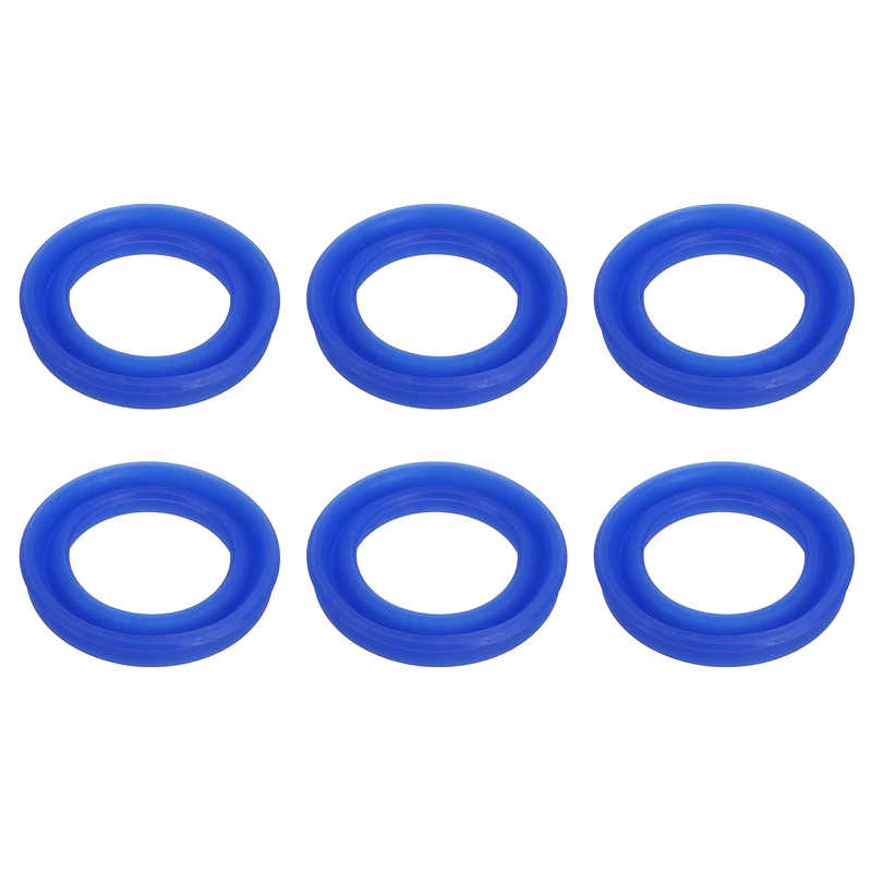 6 Pcs UN Radial Shaft Seal, 22mm ID x 32mm OD x 5mm Width TPU Oil Seal, Blue