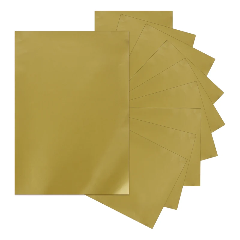 10Pcs Adhesive Vinyl Sheets Bundle,8.3”x 12”Self Adhesive Vinyl, Metallic Gold