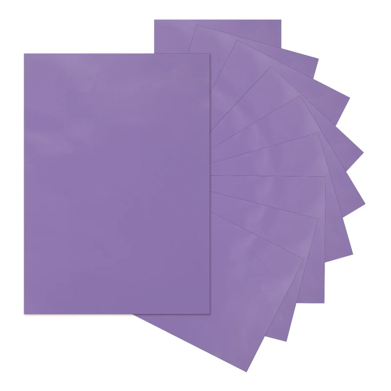 10Pcs Adhesive Vinyl Sheets Bundle,8.3”x 12”Self Adhesive Vinyl, Light Purple