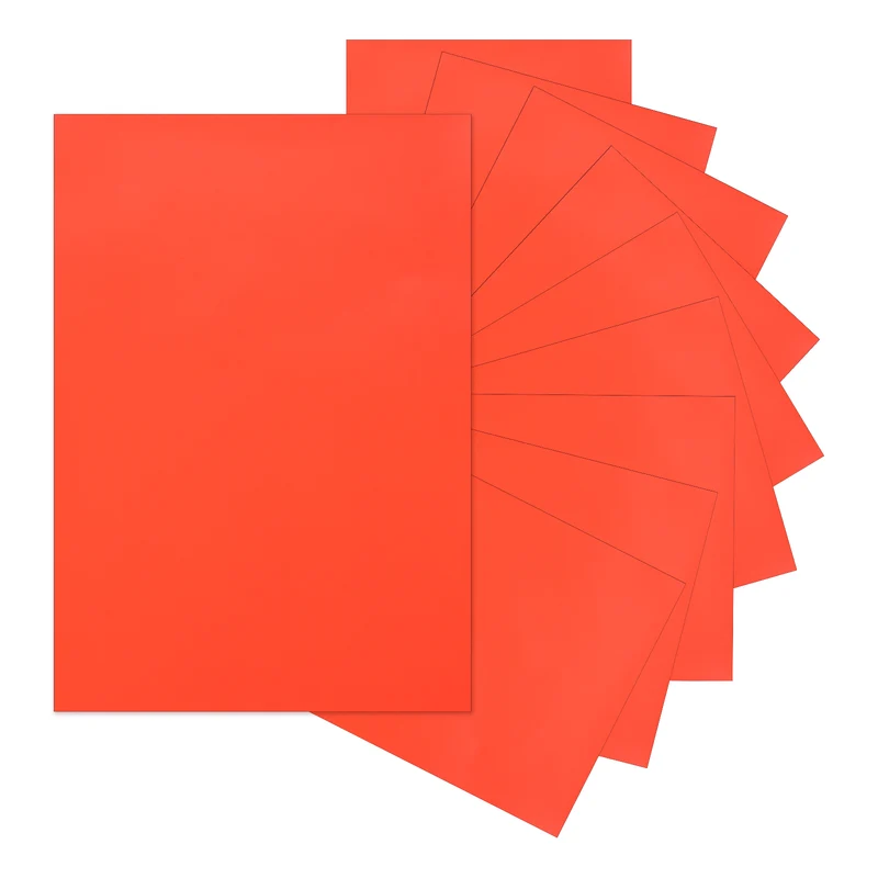 10Pcs Adhesive Vinyl Sheets Bundle,8.3”x 12”Self Adhesive Vinyl, Orange