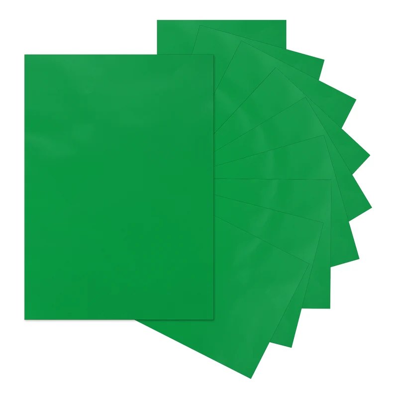 10Pcs Adhesive Vinyl Sheets Bundle,8.3”x 12”Self Adhesive Vinyl, Green