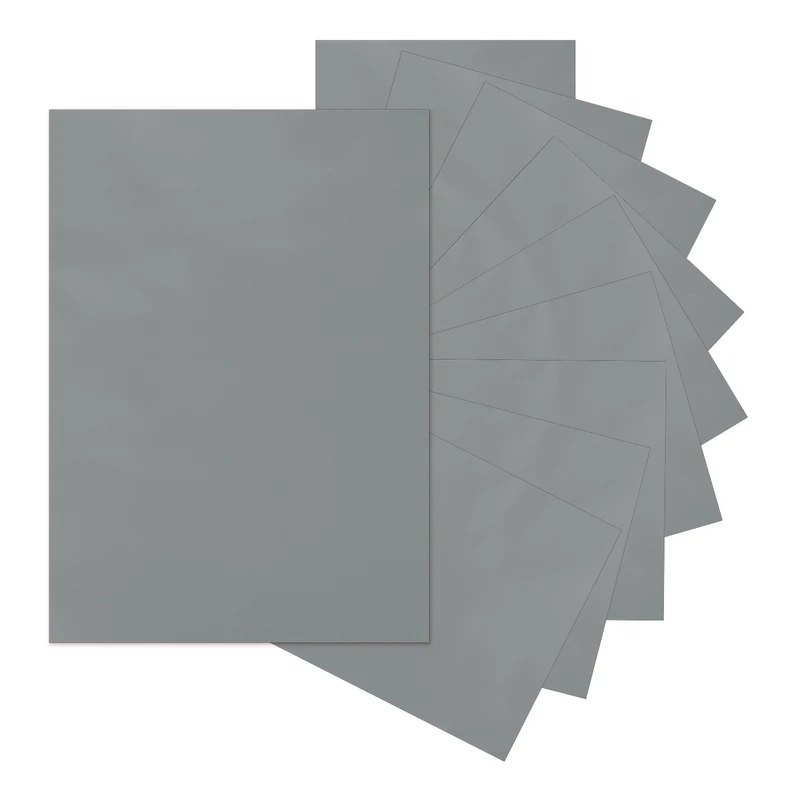 10Pcs Adhesive Vinyl Sheets Bundle,8.3”x 12”Self Adhesive Vinyl, Gray