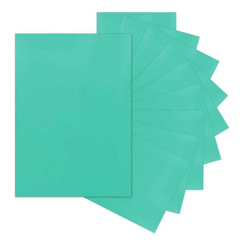 10Pcs Adhesive Vinyl Sheets Bundle,8.3”x 12”Self Adhesive Vinyl, Deep Lake Green