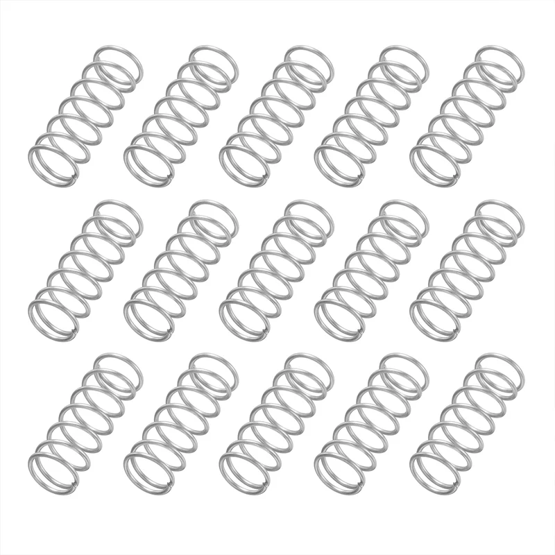 20Pcs SP 9721 Compression Spring 304 Stainless Steel, 0.041" GA, 7/16"x1-1/6"