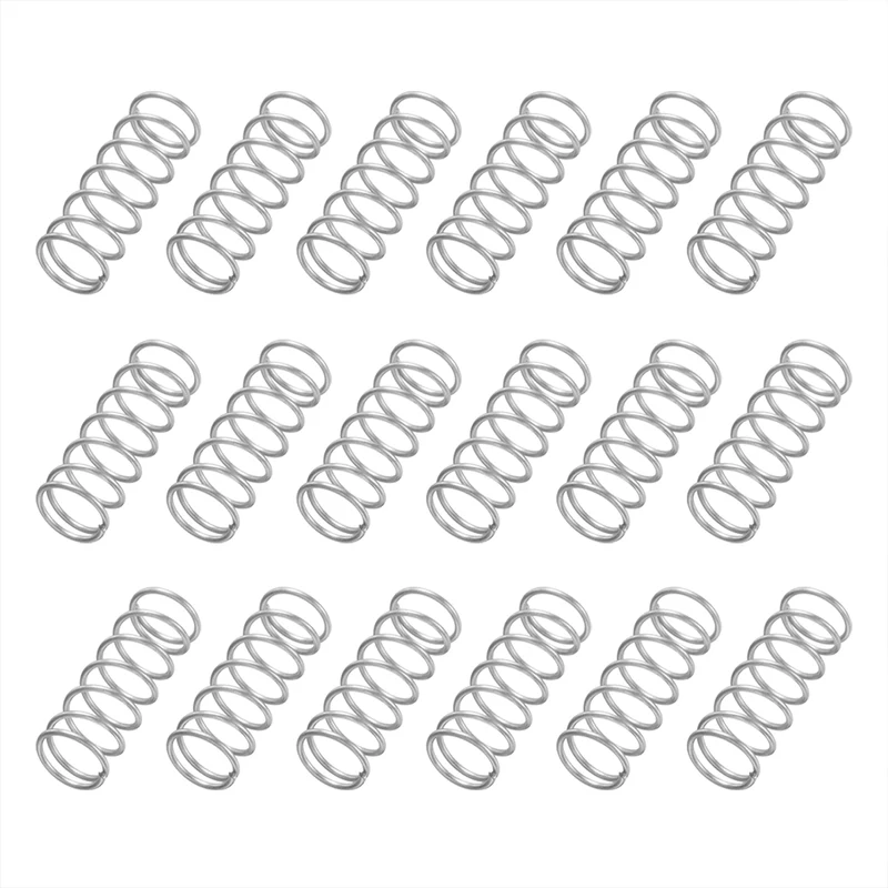 40Pcs SP 9721 Compression Spring 304 Stainless Steel, 0.041" GA, 7/16"x1-1/6"