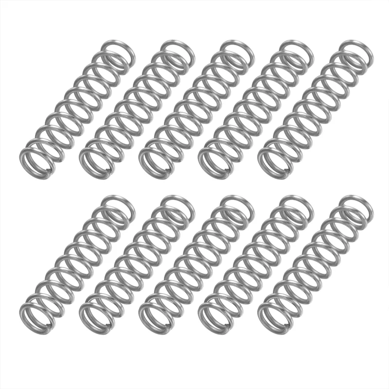 10Pcs SP 9724 Compression Spring 304 Stainless Steel, 0.047" GA, 11/32"x1-1/2"