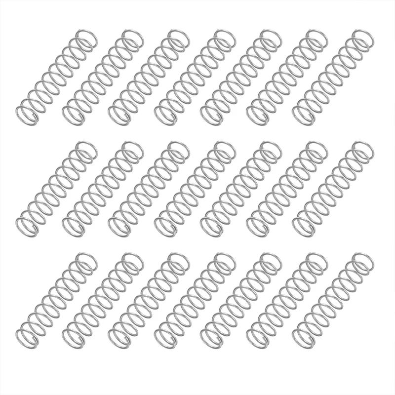 50Pcs SP 9725 Compression Spring 304 Stainless Steel, 0.035" GA, 3/8"x1-3/4"