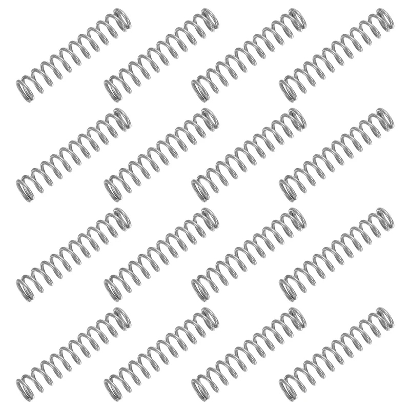30Pcs Compression Spring 304 Stainless Steel, 1mm Wire, 7x35mm (ODxL)