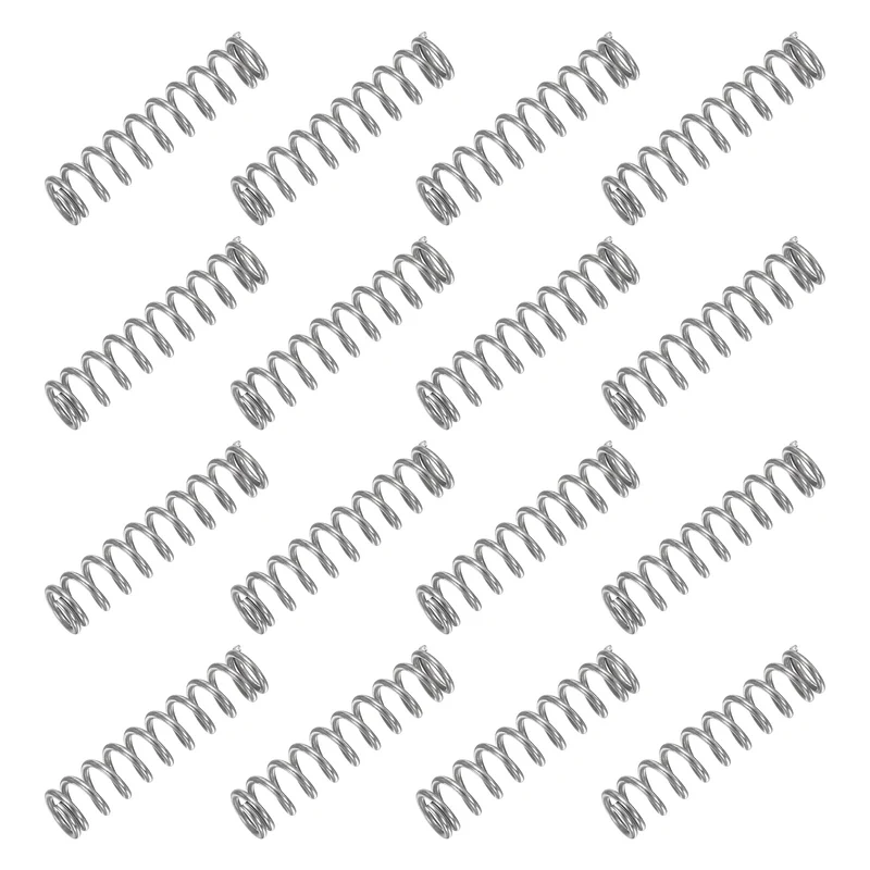 30Pcs Compression Spring 304 Stainless Steel, 1mm Wire, 7x30mm (ODxL)