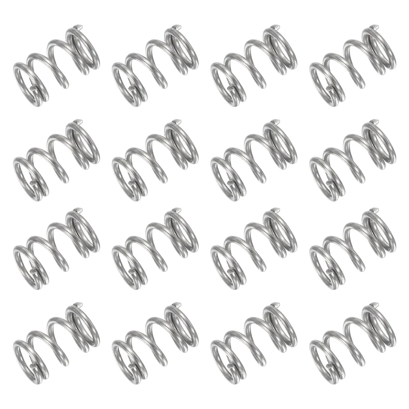 30Pcs Compression Spring 304 Stainless Steel, 1mm Wire, 7x10mm (ODxL)
