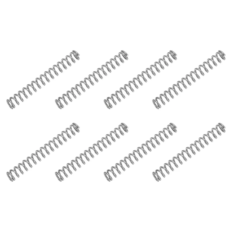 30Pcs Compression Spring 304 Stainless Steel, 1mm Wire, 6x45mm (ODxL)