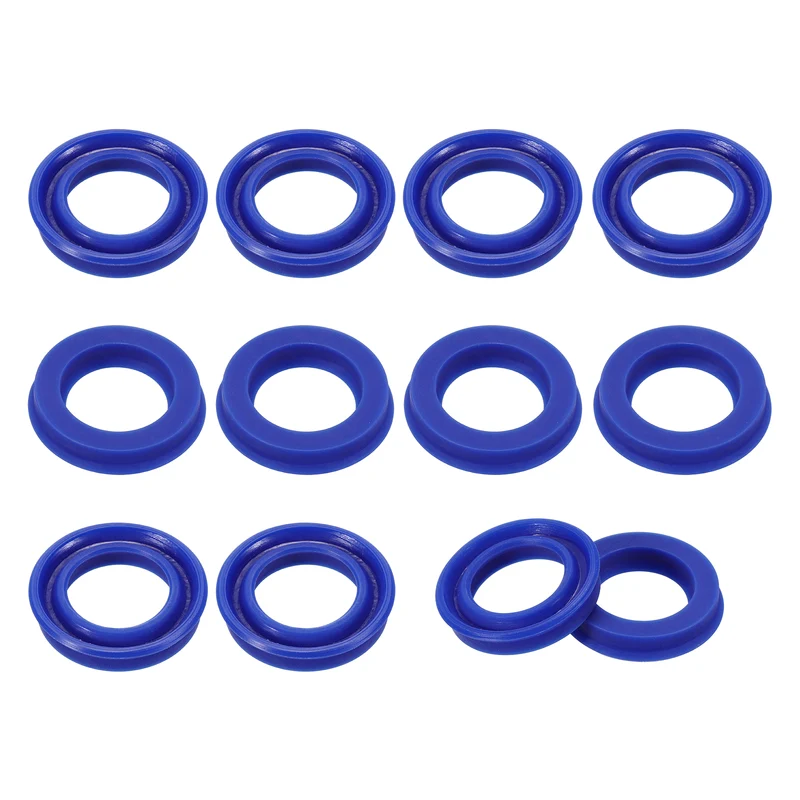 12 Pcs UHS Radial Shaft Seal 16mm ID x 24mm OD x 5mm W Metric TPU Oil Seal Blue