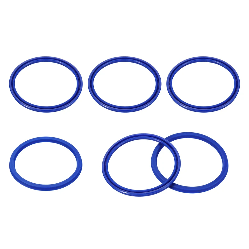6 Pcs UHS Radial Shaft Seal 80mm ID x 90mm OD x 6mm W Metric TPU Oil Seal Blue
