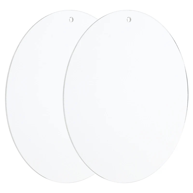 2pcs 6" Dia. Acrylic Circles Round Clear Plastic Sheet Ornament Disk Blank