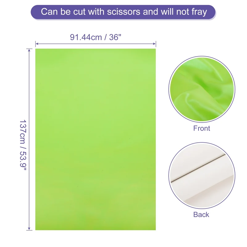 PU Faux Leather Fabric 1 Yards Synthetic Leather Material, Light Green