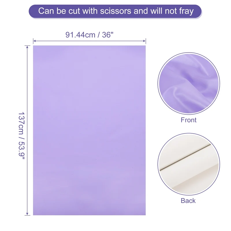 PU Faux Leather Fabric 1 Yards Synthetic Leather Material, Light Purple