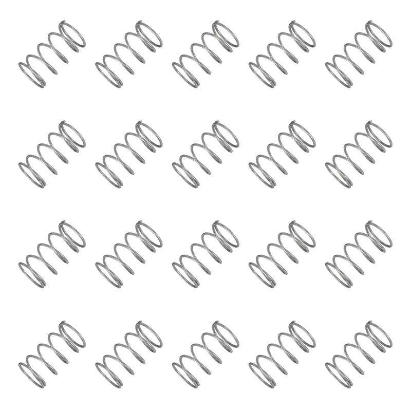 20Pcs Compression Spring 304 Stainless Steel, 1.2mm Wire, 17x30mm (ODxL)