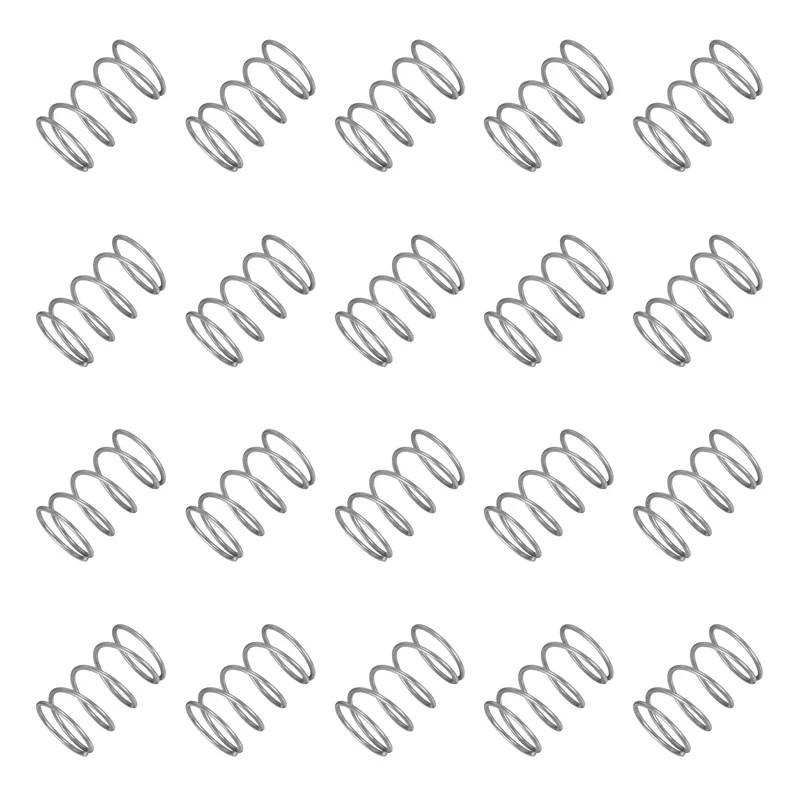 20Pcs Compression Spring 304 Stainless Steel, 1.2mm Wire, 17x25mm (ODxL)