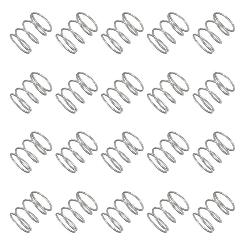 20Pcs Compression Spring 304 Stainless Steel, 1.2mm Wire, 17x20mm (ODxL)