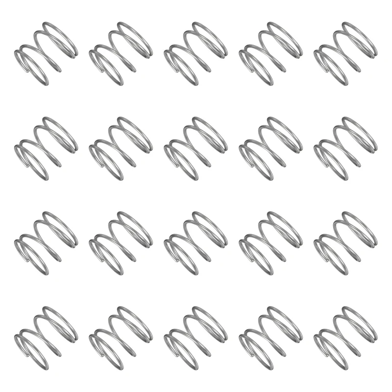 20Pcs Compression Spring 304 Stainless Steel, 1.2mm Wire, 17x15mm (ODxL)