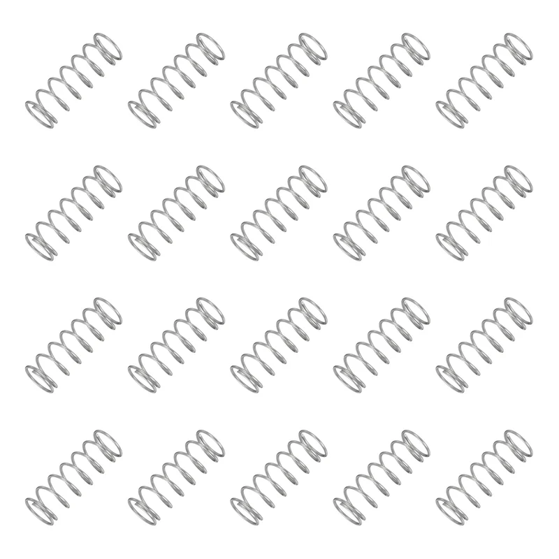 20Pcs Compression Spring 304 Stainless Steel, 1.2mm Wire, 15x40mm (ODxL)