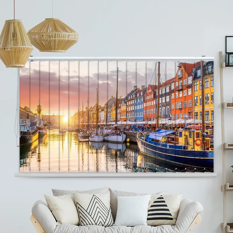 Lamellenvorhang Motiv "Kopenhagen Nyhavn"