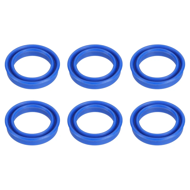 6 Pcs UN Radial Shaft Seal, 22mm ID x 30mm OD x 6mm Width TPU Oil Seal, Blue