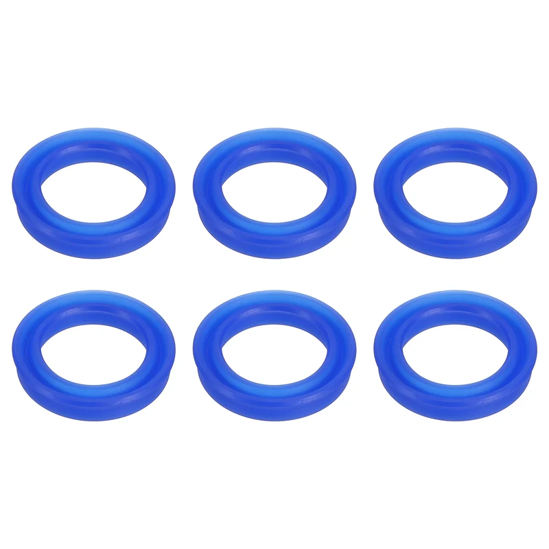 6 Pcs UN Radial Shaft Seal, 19mm ID x 26mm OD x 5mm Width TPU Oil Seal, Blue
