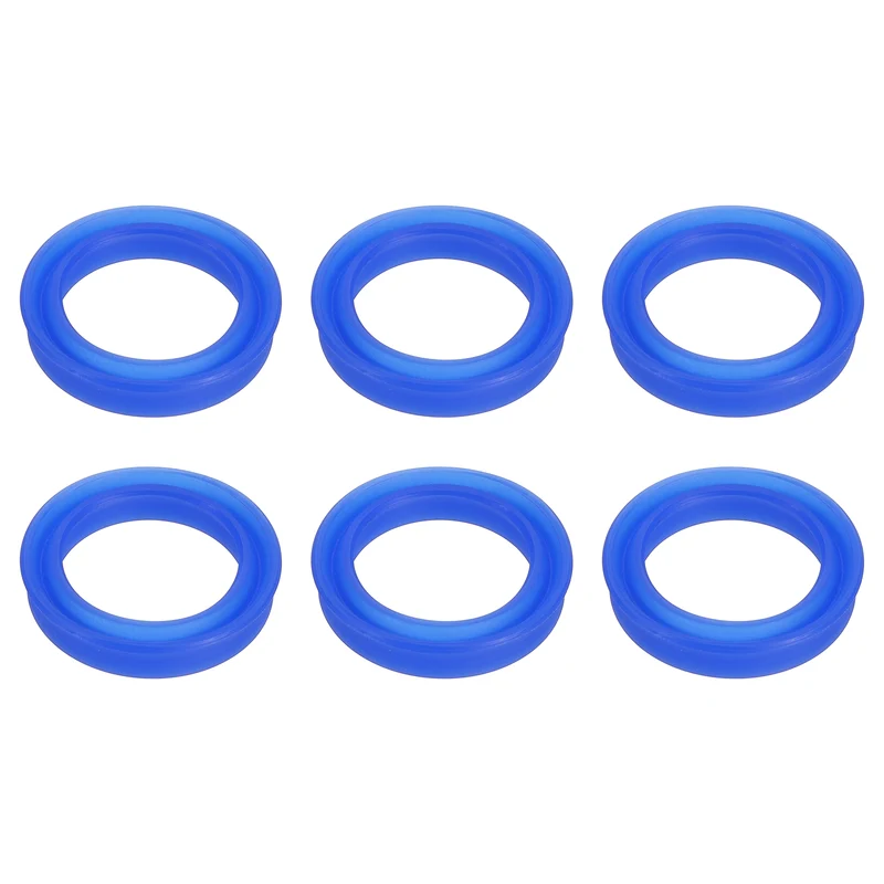 6 Pcs UN Radial Shaft Seal, 19mm ID x 25mm OD x 5mm Width TPU Oil Seal, Blue