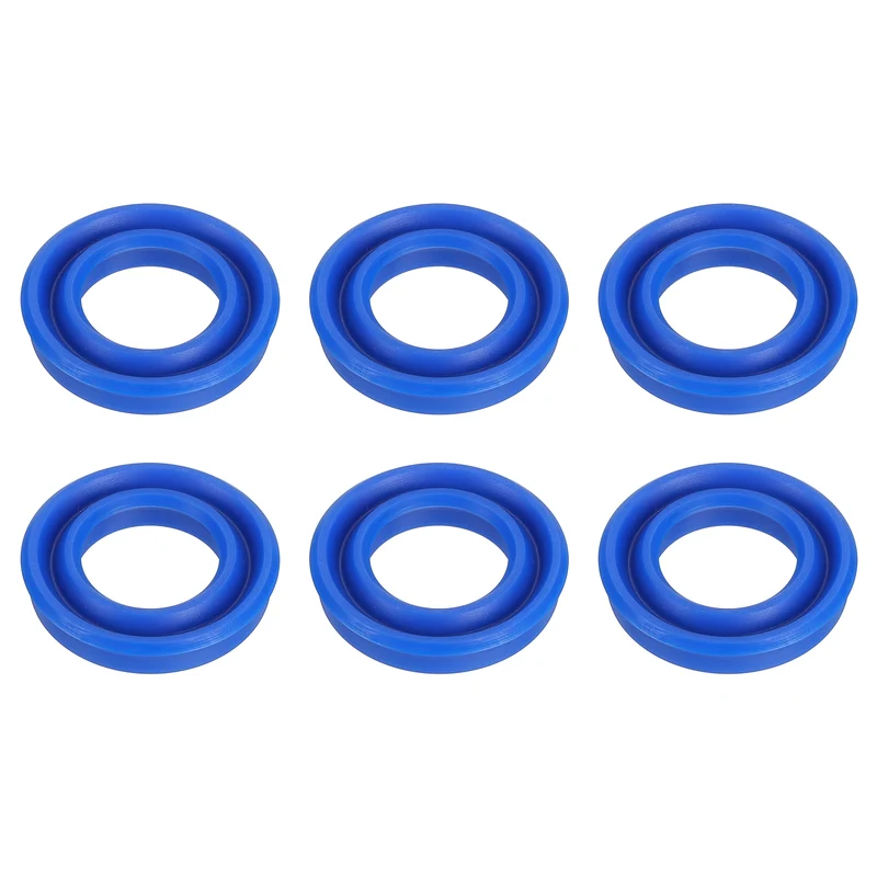 6 Pcs UN Radial Shaft Seal, 18mm ID x 30mm OD x 6mm Width TPU Oil Seal, Blue