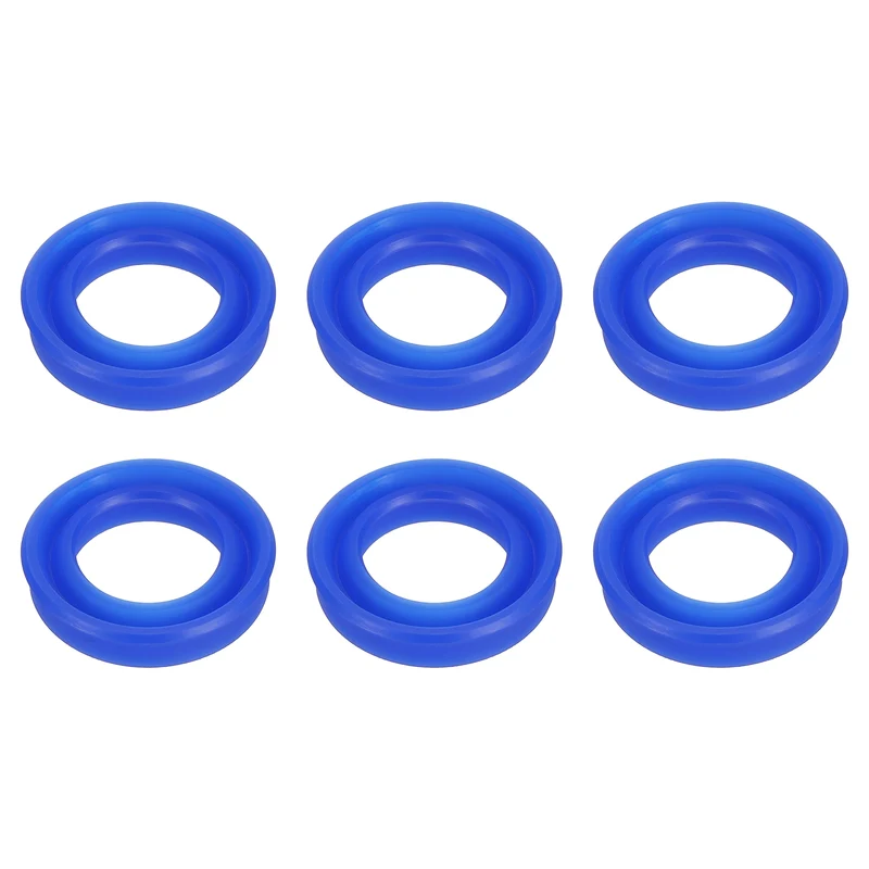6 Pcs UN Radial Shaft Seal, 18mm ID x 28mm OD x 6mm Width TPU Oil Seal, Blue