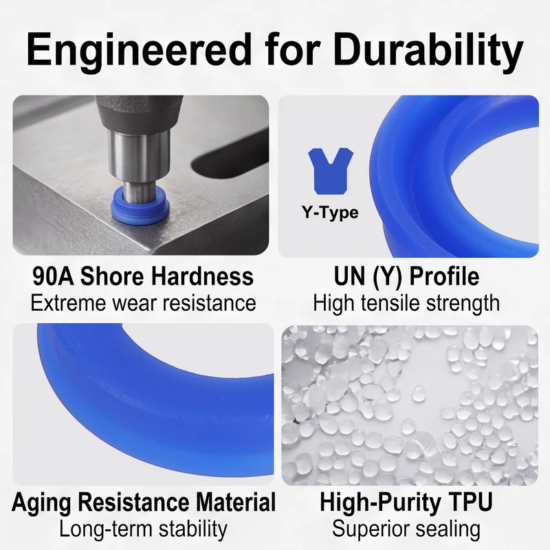 6 Pcs UN Radial Shaft Seal, 18mm ID x 28mm OD x 6mm Width TPU Oil Seal, Blue