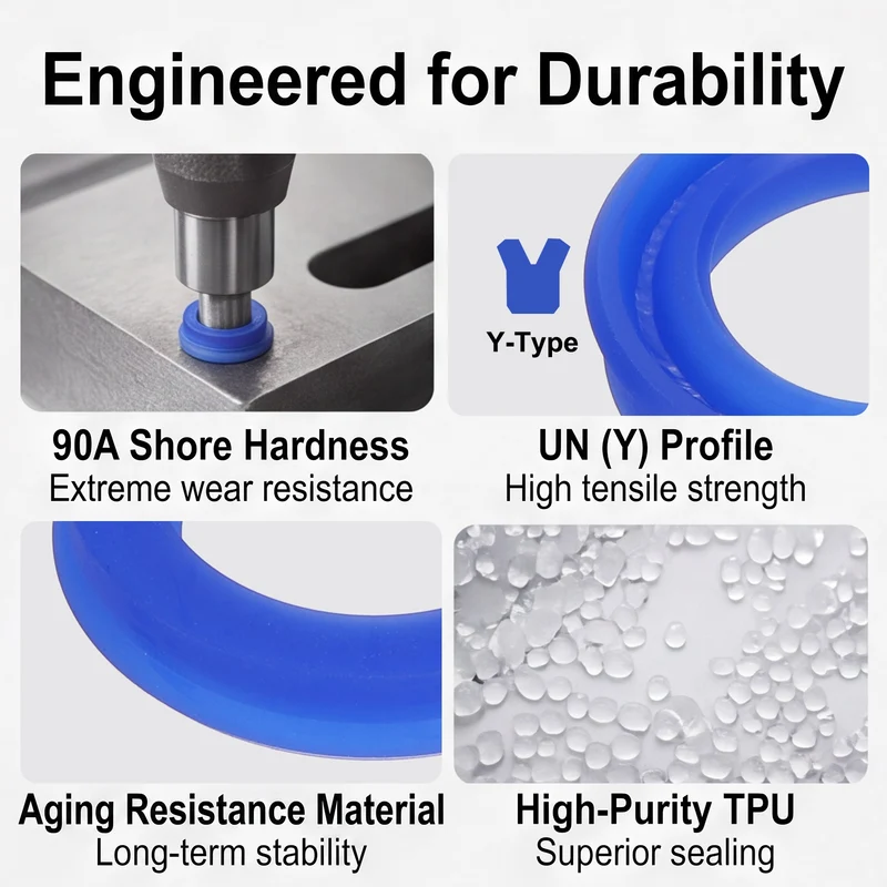 6 Pcs UN Radial Shaft Seal, 18mm ID x 26mm OD x 5mm Width TPU Oil Seal, Blue