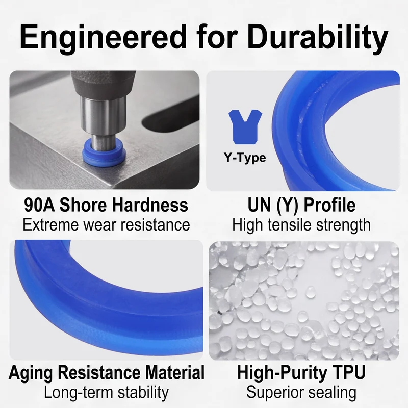 6 Pcs UN Radial Shaft Seal, 18mm ID x 25mm OD x 5mm Width TPU Oil Seal, Blue