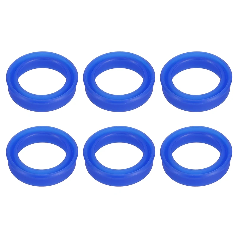 6 Pcs UN Radial Shaft Seal, 18mm ID x 24mm OD x 6mm Width TPU Oil Seal, Blue