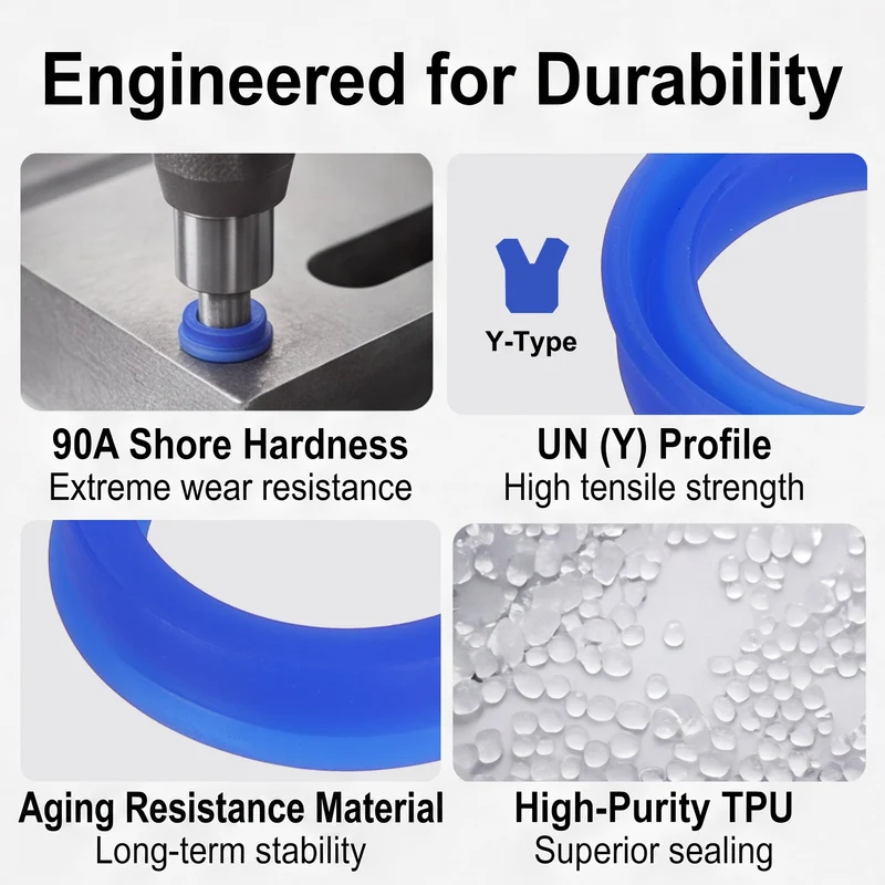 6 Pcs UN Radial Shaft Seal, 18mm ID x 24mm OD x 6mm Width TPU Oil Seal, Blue