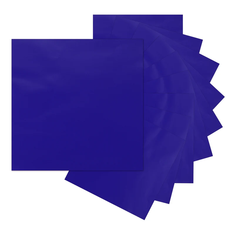 10Pcs Adhesive Vinyl Sheets Bundle,12”x12”Self Adhesive Vinyl, Sapphire Blue