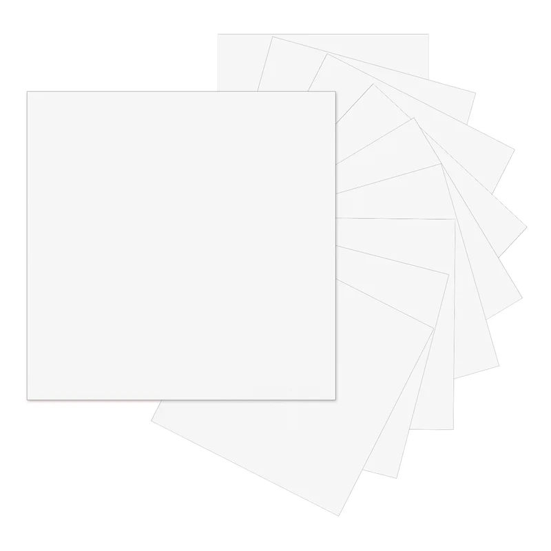 10Pcs Adhesive Vinyl Sheets Bundle,12”x12”Self Adhesive Vinyl, White